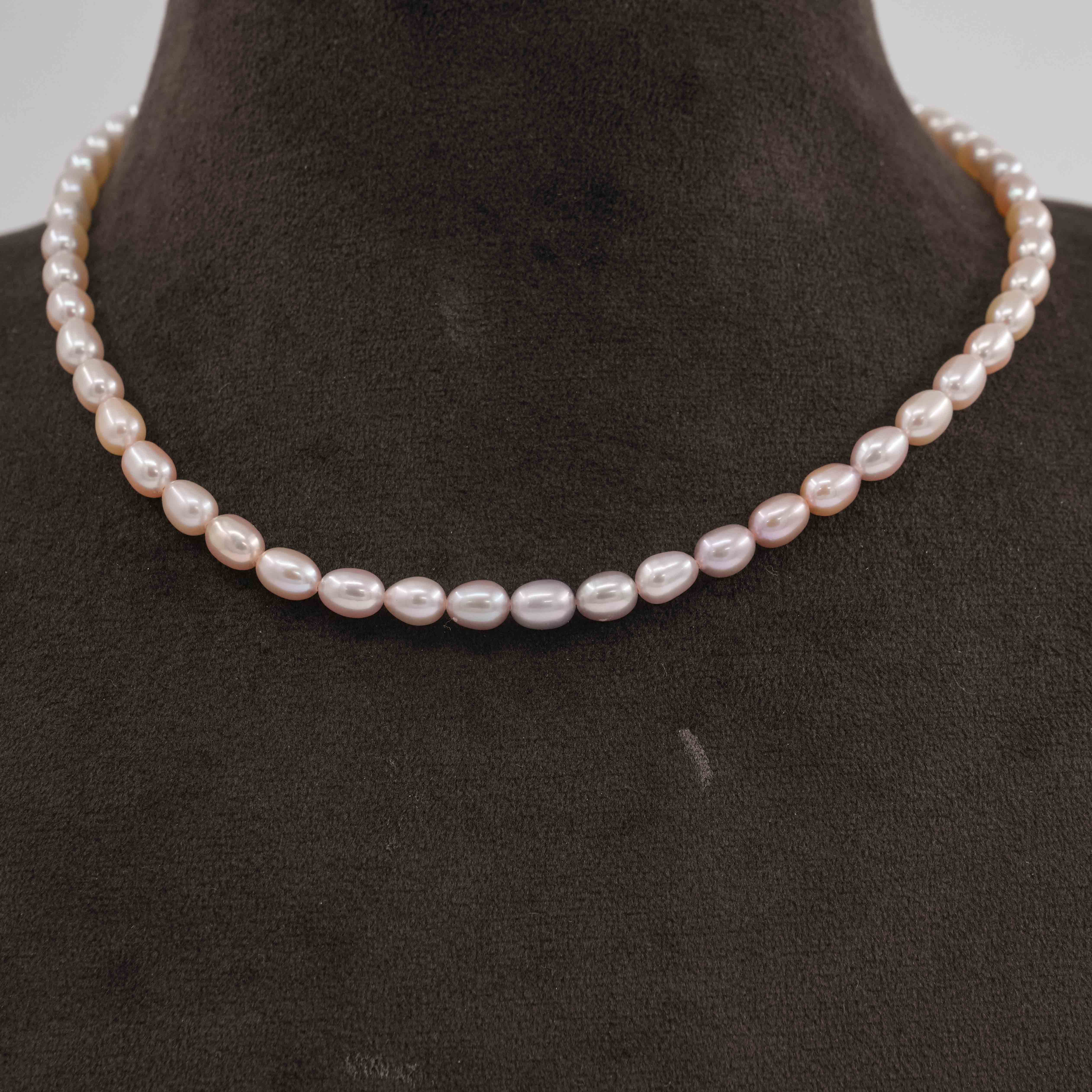 The Pearl Atelier by Kabra Pearls - Shaded Rice Pearl Necklace